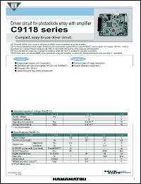 Click here to download C9118-01 Datasheet