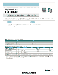Click here to download S10043 Datasheet