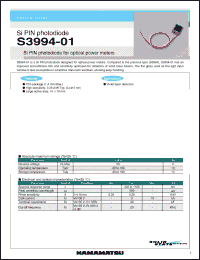 Click here to download S3994-01 Datasheet