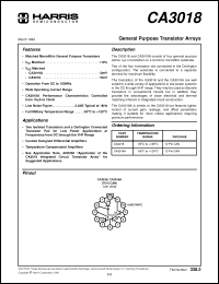 Click here to download CA3018A Datasheet