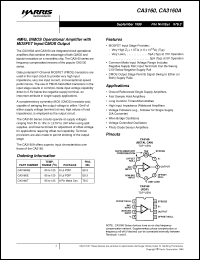 Click here to download CA3160T Datasheet