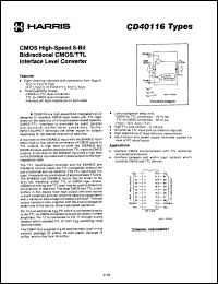 Click here to download CD40116 Datasheet