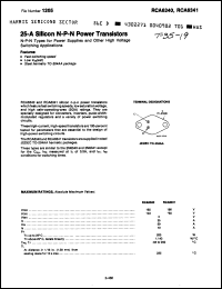 Click here to download RCA6340 Datasheet