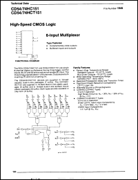 Click here to download CD54HCT151H Datasheet