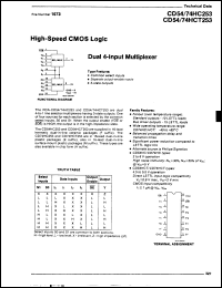 Click here to download CD54HCT253H Datasheet