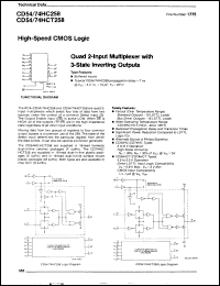 Click here to download CD74HC258EX Datasheet