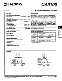 Click here to download CA3100S3 Datasheet