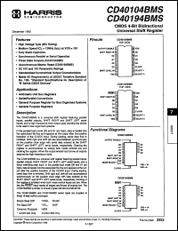 Click here to download CD40194BEX98 Datasheet