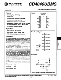 Click here to download CD4049UBD3 Datasheet