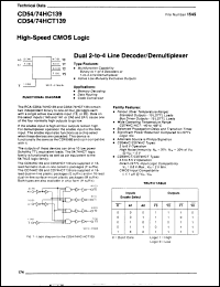 Click here to download CD74HC139H Datasheet