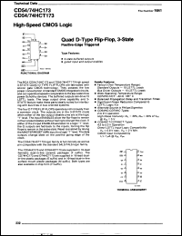 Click here to download CD54HCT173H Datasheet