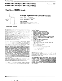 Click here to download CD74HC40103EX Datasheet