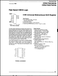 Click here to download CD54HCT40104H Datasheet