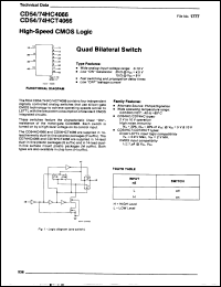 Click here to download CD74HCT4066E98 Datasheet
