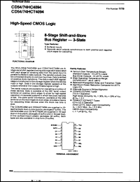 Click here to download CD74HC4094E98 Datasheet