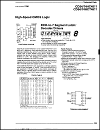 Click here to download CD54HCT4511F Datasheet