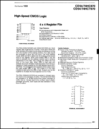 Click here to download CD54HC670F Datasheet