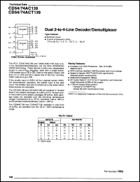 Click here to download CD74AC139E98 Datasheet