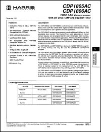 Click here to download CDP1805ACEX Datasheet