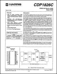 Click here to download CDP1826CDX Datasheet