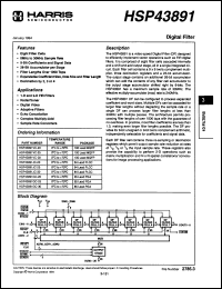 Click here to download HSP43891VC20 Datasheet