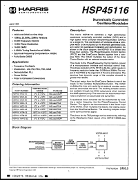 Click here to download HSP45116VC15 Datasheet