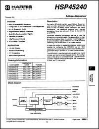 Click here to download HSP45240JC50 Datasheet