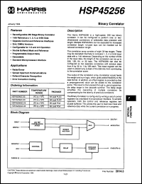 Click here to download HSP45256GC25 Datasheet