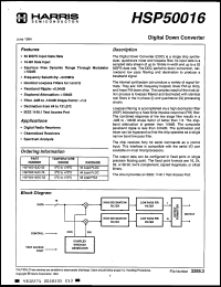 Click here to download HSP50016JC52 Datasheet