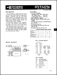 Click here to download HY534256J60 Datasheet
