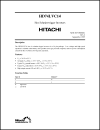 Click here to download HD74LVC14 Datasheet