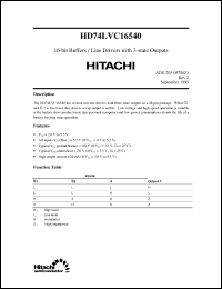 Click here to download HD74LVC16540 Datasheet