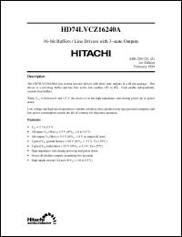 Click here to download HD74LVCZ16240 Datasheet