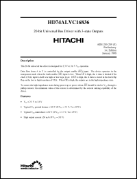 Click here to download HD74ALVC16836 Datasheet