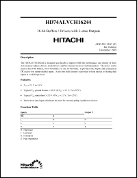 Click here to download HD74ALVCH16244 Datasheet