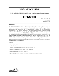Click here to download HD74ALVCH16260 Datasheet