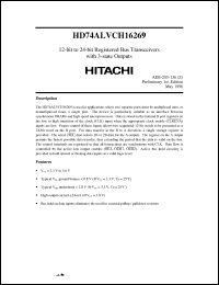 Click here to download HD74ALVCH16269 Datasheet