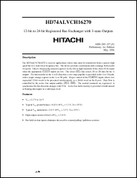 Click here to download HD74ALVCH16270 Datasheet