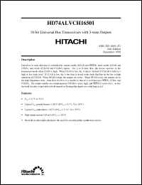 Click here to download HD74ALVCH16501 Datasheet