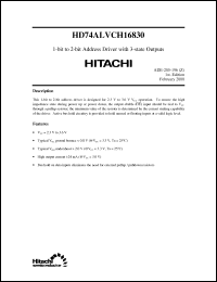 Click here to download HD74ALVCH16830 Datasheet