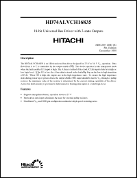 Click here to download HD74ALVCH16835 Datasheet