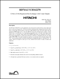 Click here to download HD74ALVCH162270 Datasheet