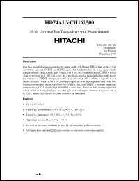 Click here to download HD74ALVCH162500 Datasheet
