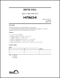 Click here to download HD74LV02 Datasheet