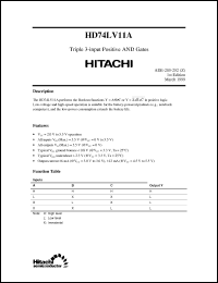 Click here to download HD74LV11 Datasheet