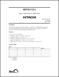 Click here to download HD74LV21 Datasheet