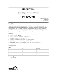Click here to download HD74LV86 Datasheet