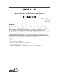 Click here to download HD74LV123 Datasheet