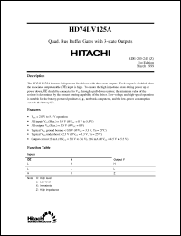 Click here to download HD74LV125A Datasheet