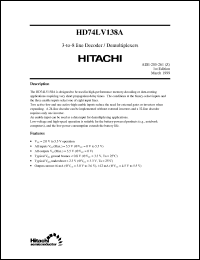 Click here to download HD74LV138 Datasheet